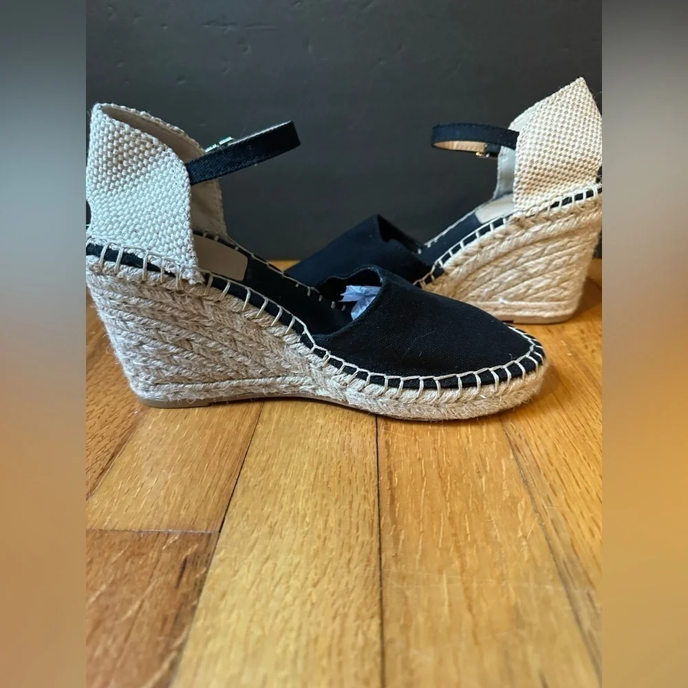 H&M Wedge /Heel Espadrilles Black Ladies Size 5